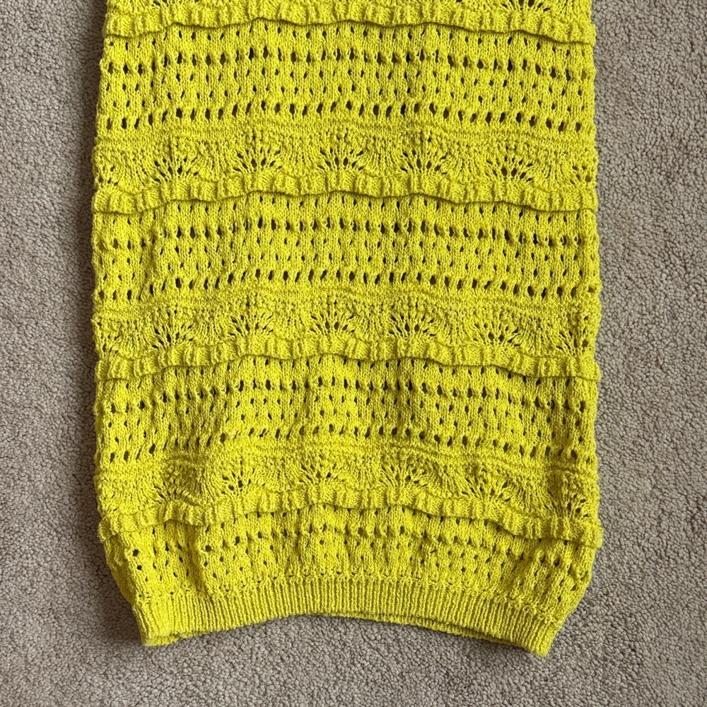 House of Harlow Yellow crochet knit dress - Picture 5 of 6